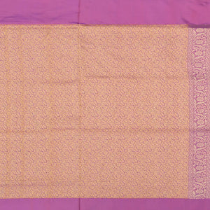 Bubble Gum Pink Handloom Banarasi Silk Saree With Moghul Flower Motifs-BubbleGum Pink