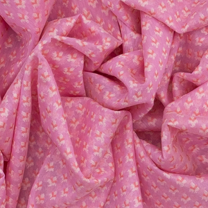Bubble Gum Pink Handloom Banarasi Cotton Saree With Floral Motifs-BubbleGum Pink