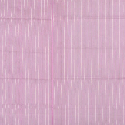 Bubble Gum Pink Handloom Banarasi Cotton Saree With Floral Motifs-BubbleGum Pink
