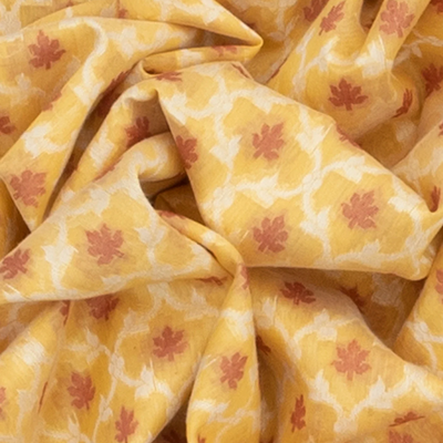 Sandal Handloom Banarasi Cotton Saree With Floral Jaal Motifs-Sandal