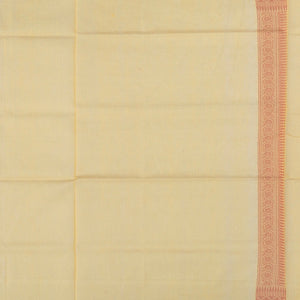 Sandal Handloom Banarasi Cotton Saree With Floral Jaal Motifs-Sandal