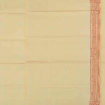 Sandal Handloom Banarasi Cotton Saree With Floral Jaal Motifs-Sandal