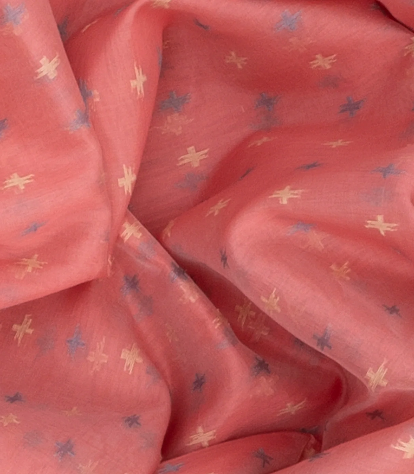 Dusty Pink Handloom Banarasi Cotton Saree With Floral Grey Border-Dusty Pink