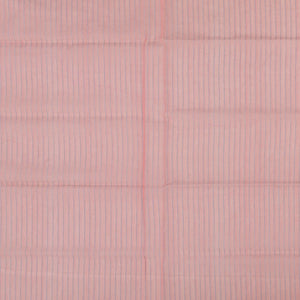 Dusty Pink Handloom Banarasi Cotton Saree With Floral Grey Border-Dusty Pink