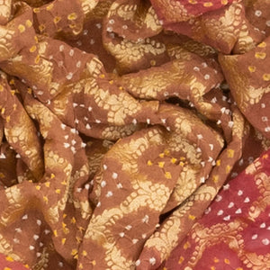 Baby Pink Handloom Banarasi Bandhani Khaddi Georgette Saree With Floral Jaal Motifs-Baby Pink