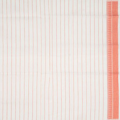 Sandal Handloom Banarasi Cotton Saree With Floral Vine Motifs-Sandal