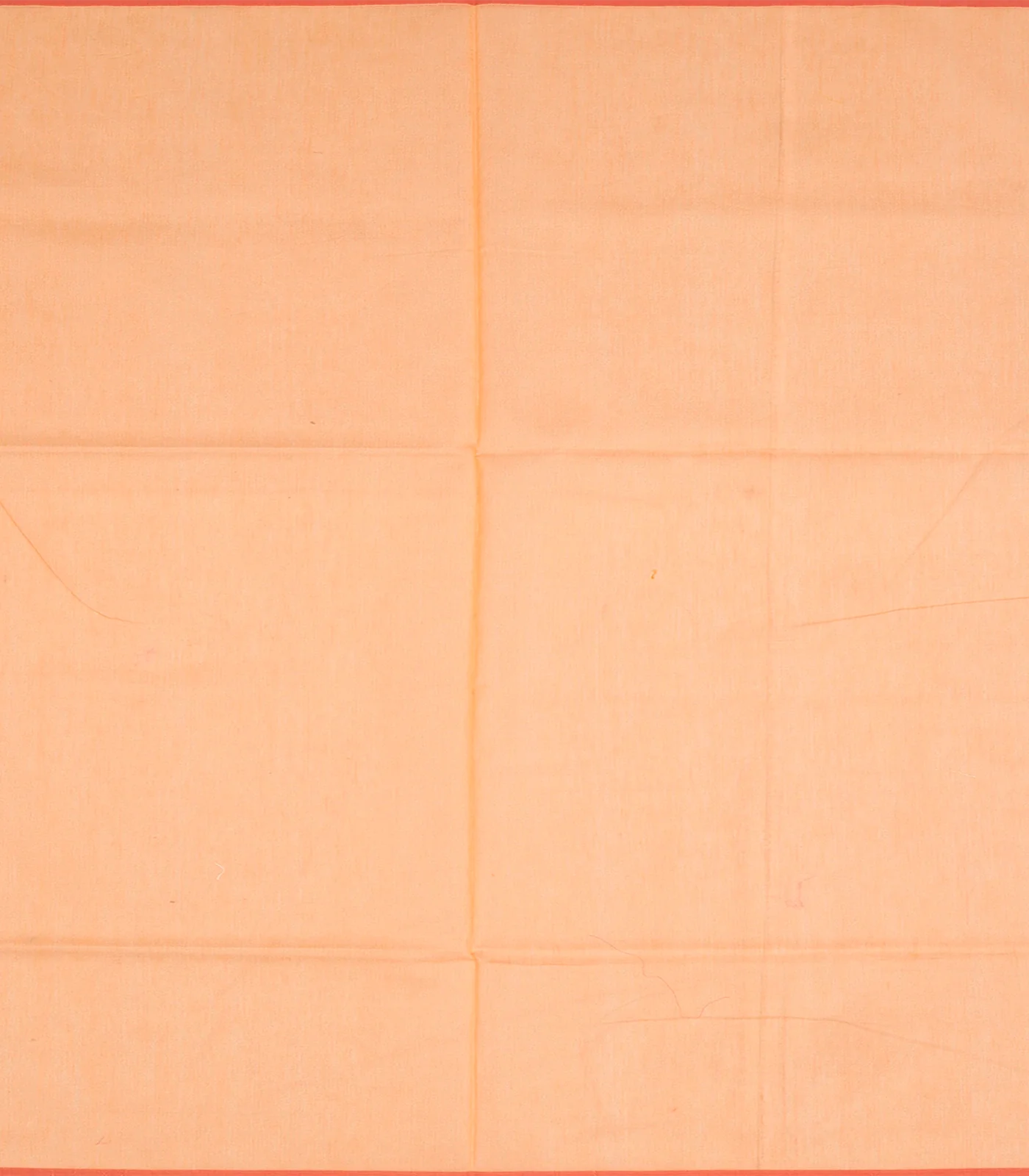 Peach Handloom Banarasi Cotton Saree With Floral Motifs-Peach