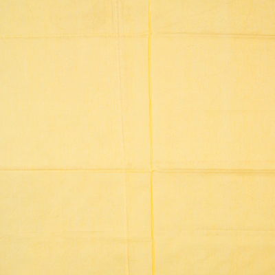 Yellow Handloom Banarasi Cotton Saree With Floral Jaal Motifs-Yellow