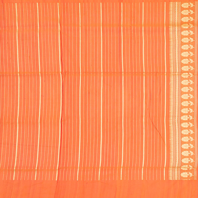 Pink Handloom Banarasi Silk Saree With Floral Motifs-Pink