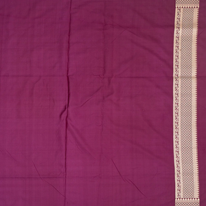 Magenta Handloom Banarasi Silk Saree With Meena Floral Motifs-Magenta