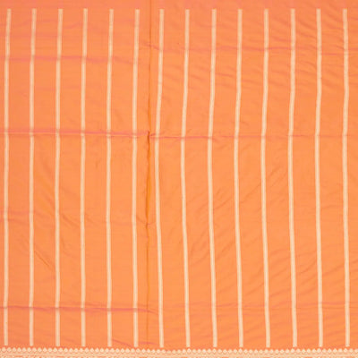 Mustard Handloom Banarasi Silk Saree With Meena Floral Motifs-Mustard