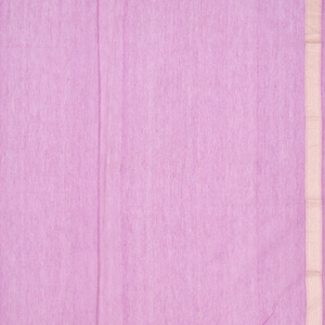 Purple Handloom Banarasi Cotton Saree With Floral Motifs-Purple