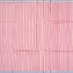 Dusty Pink Handloom Banarasi Silk Saree With Stripe Buttas-Dusty Pink