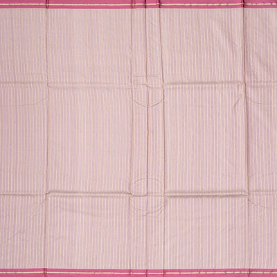 Dusty Pink Handloom Banarasi Silk Saree With Floral Buttas-Dusty Pink