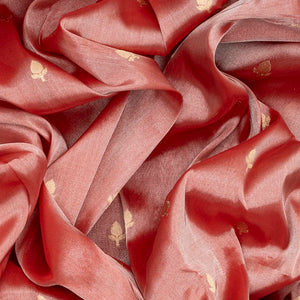 Baby Pink Handloom Banarasi Tissue Silk Saree With Floral Motifs-Baby Pink