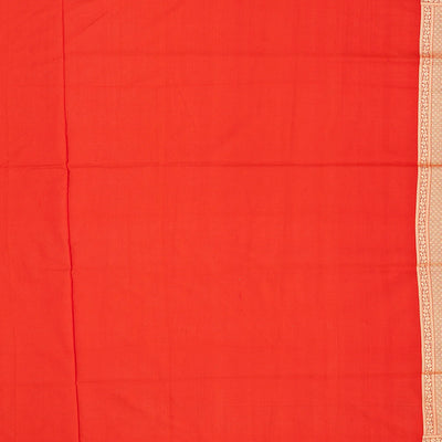 Black Handloom Banarasi Silk Saree With Floral Vine Motifs-Black