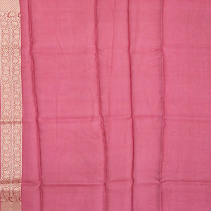 Crimson Handwoven Banarasi Organza Saree With Leaf Motifs-Crimson