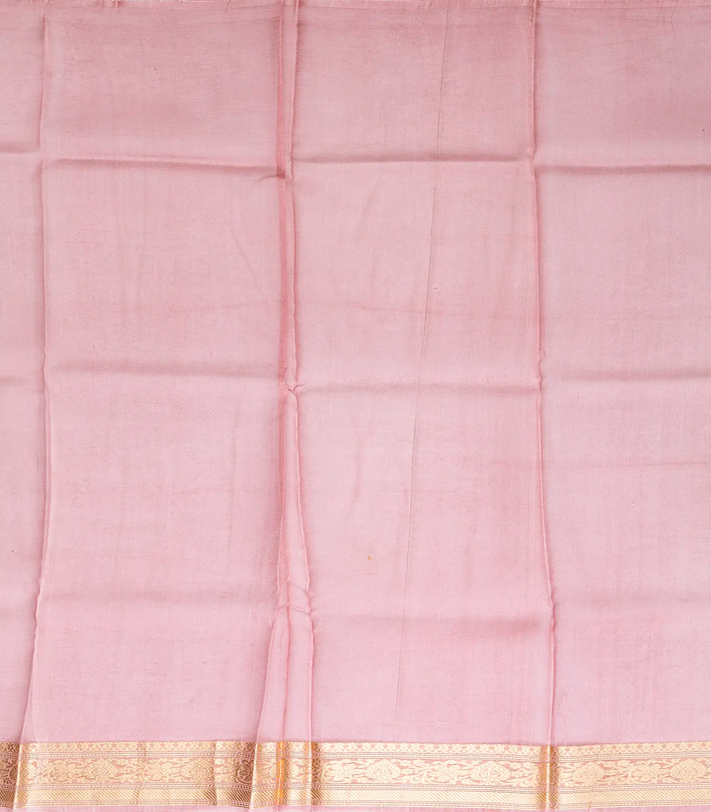 Turquoise Handwoven Banarasi Organza Saree With Floral Buttas-Turquoise