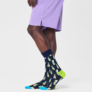 Happy Socks Unisex Beer Crew Length Socks for Women and Men