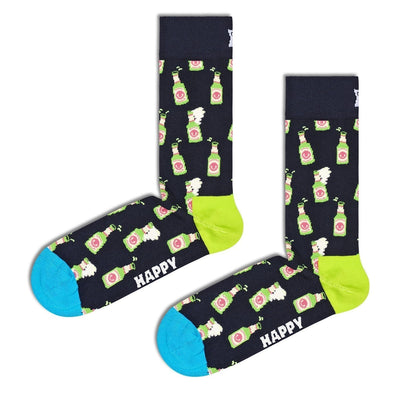 Happy Socks Unisex Beer Crew Length Socks for Women and Men