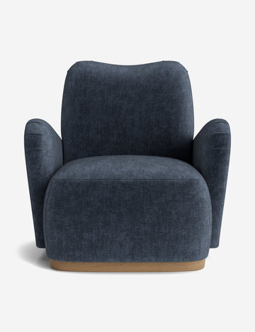 Indigo Performance Striated Velvet