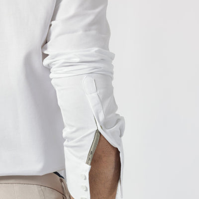 Rare Rabbit Men's Belia White Cotton Fabric Full Sleeves Solid Shirt