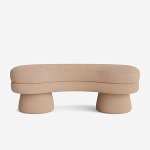 Open Box: Bellet Bench, Pearl Luxe Boucle
