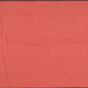 Off White Handwoven Bengal Cotton Saree With Flower Motifs & Contrast Peach Border & Pallu-Off White