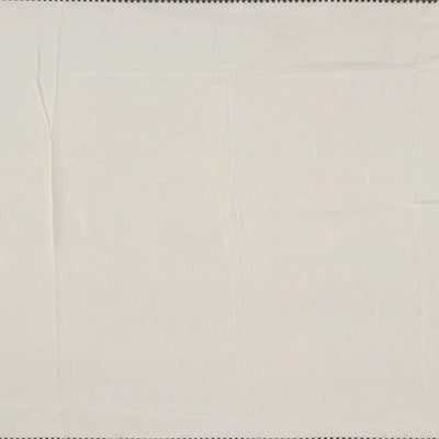 Light Blue Handwoven Bengal Cotton Saree With Flower Motifs & Diamond Chevron Motifs in Border-Light Blue