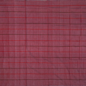 Turquoise Handloom Bengal Cotton Saree With Checks-Turquoise