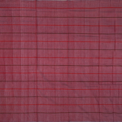 Turquoise Handloom Bengal Cotton Saree With Checks-Turquoise