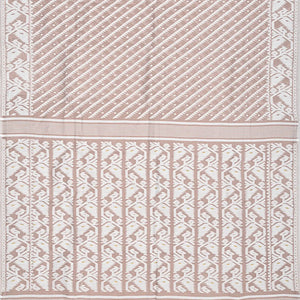 Taupe Bengal Cotton Saree with Stripes-Taupe