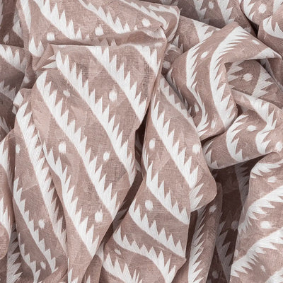 Taupe Bengal Cotton Saree with Stripes-Taupe