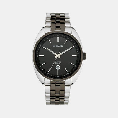 Citizen X Men Quartz Black Dial Analog Stainless Steel Watch BI5098-58E
