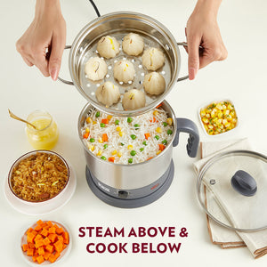 Borosil Quick Multi Kettle, 1.3L