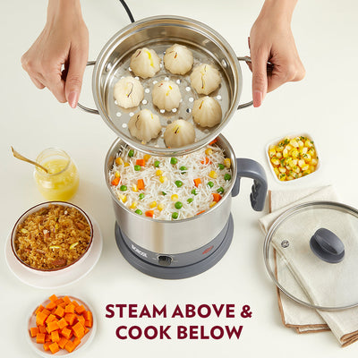 Borosil Quick Multi Kettle, 1.3L