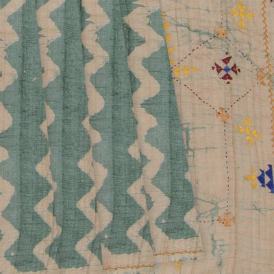 Steel Blue Embroidered Tussar Silk Saree With Chevron Motifs-Steel Blue