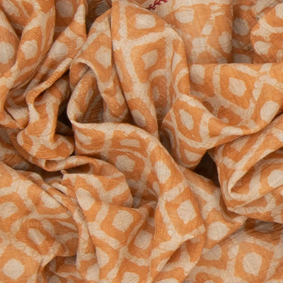 Sandal Embroidered Tussar Silk Saree With Diamond Motifs-Sandal