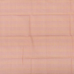 Orange Woven Blended Cotton Saree With Stripes-Orange