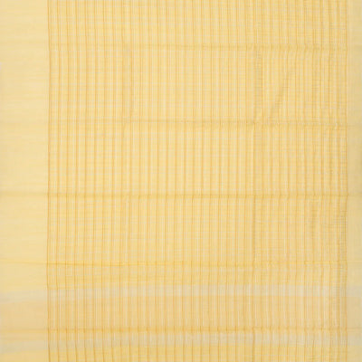 Peach Woven Banarasi Blended Cotton Saree With Checks-Peach