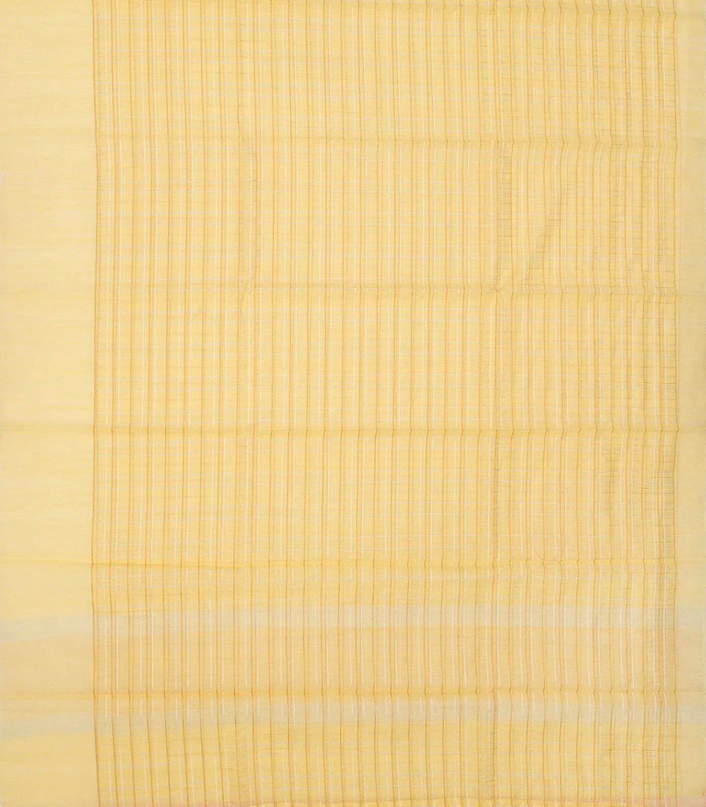 Peach Woven Banarasi Blended Cotton Saree With Checks-Peach