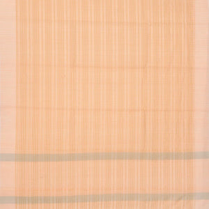 Peach Woven Banarasi Blended Cotton Saree With Checks-Peach