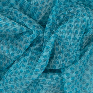 Pink Woven Blended Supernet Printed Saree With Floral Motifs-Pink