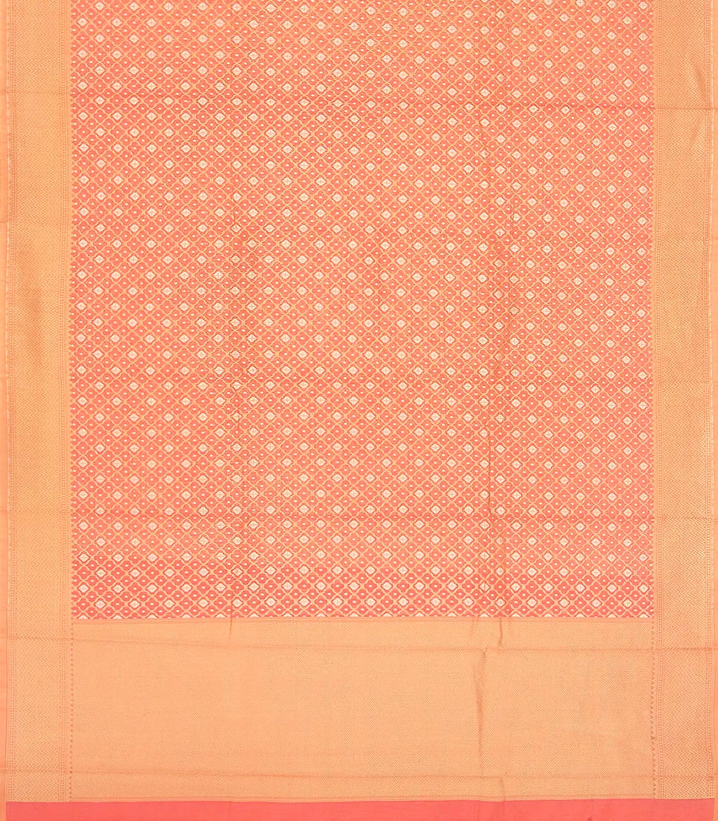 Cardamom Green Woven Banarasi Blended Cotton Saree With Jaal Motifs-Cardamom Green