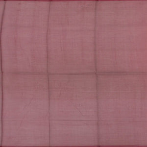 Red Woven Kota Silk Saree With Hand Painted Floral Motifs-Red