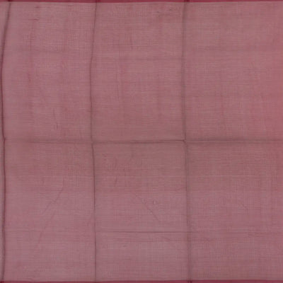 Red Woven Kota Silk Saree With Hand Painted Floral Motifs-Red