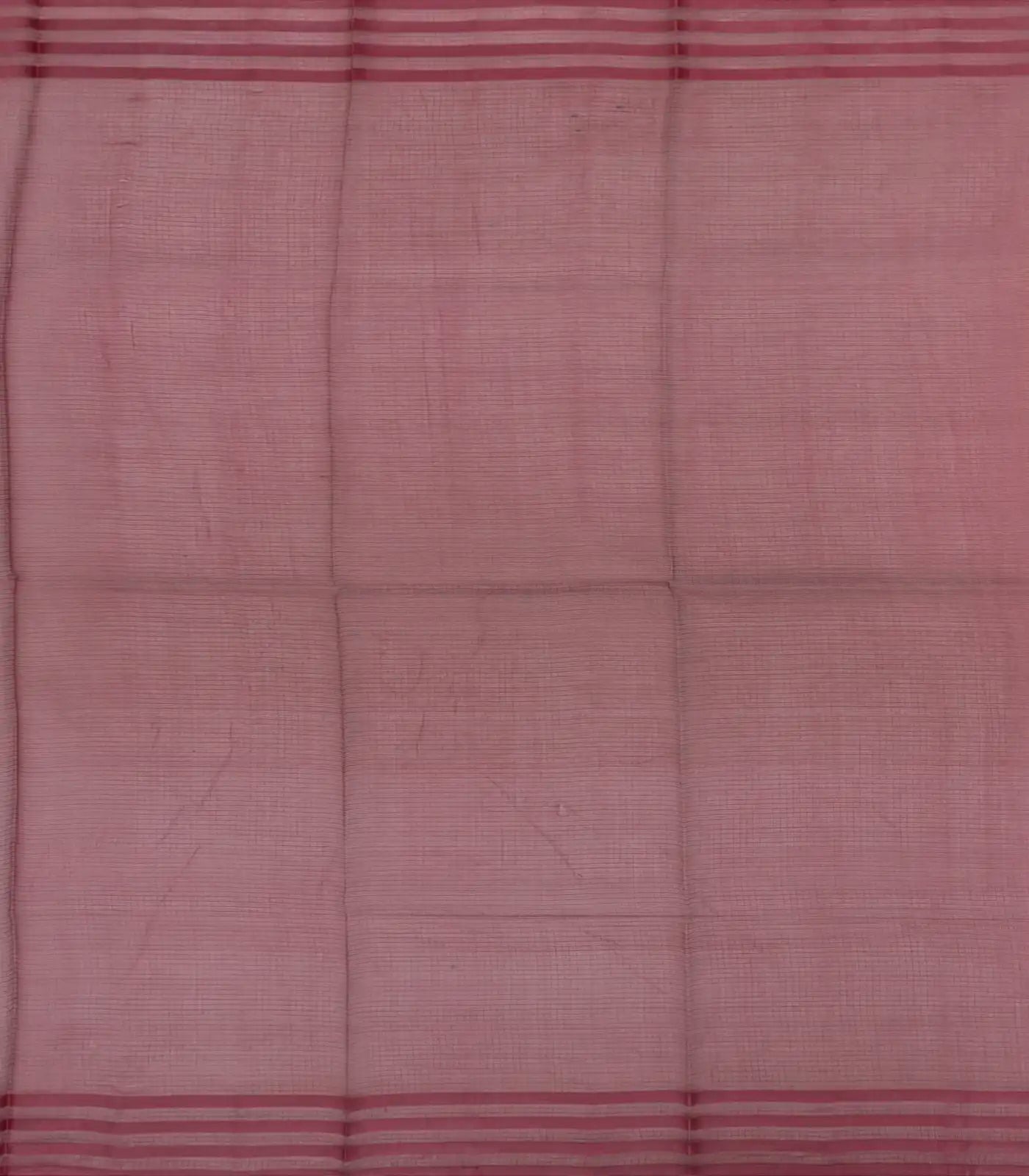 Red Woven Kota Silk Saree With Hand Painted Floral Motifs-Red