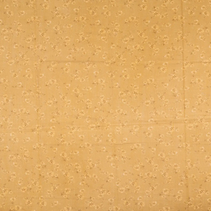 Sandal Woven Kota Silk Saree With Printed Floral Motifs-Sandal