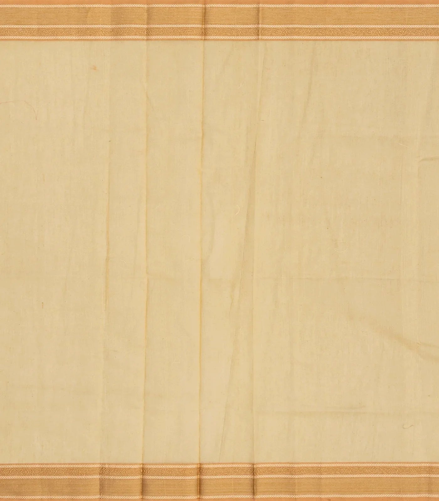 Beige Woven Blended Organza Saree With Floral Motifs-Beige