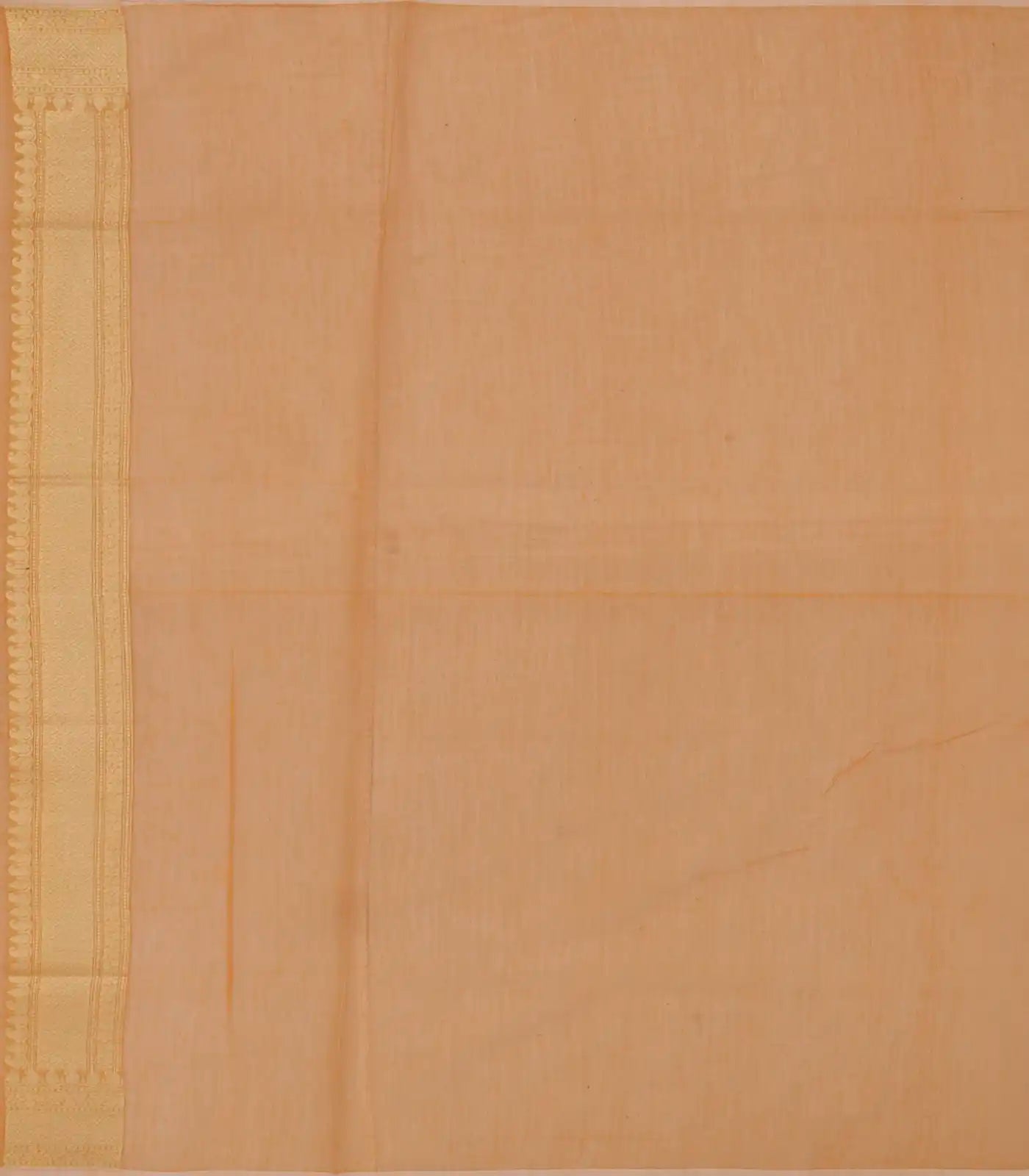 Light Peach Blended Banarasi Cotton Saree With Floral Jaal Motifs-Light Peach